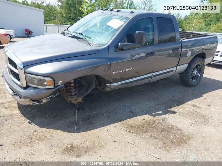 2004 Dodge Ram 2500 Slt/Laramie VIN: 3D7KU28C04G128138 Lot: 40216798