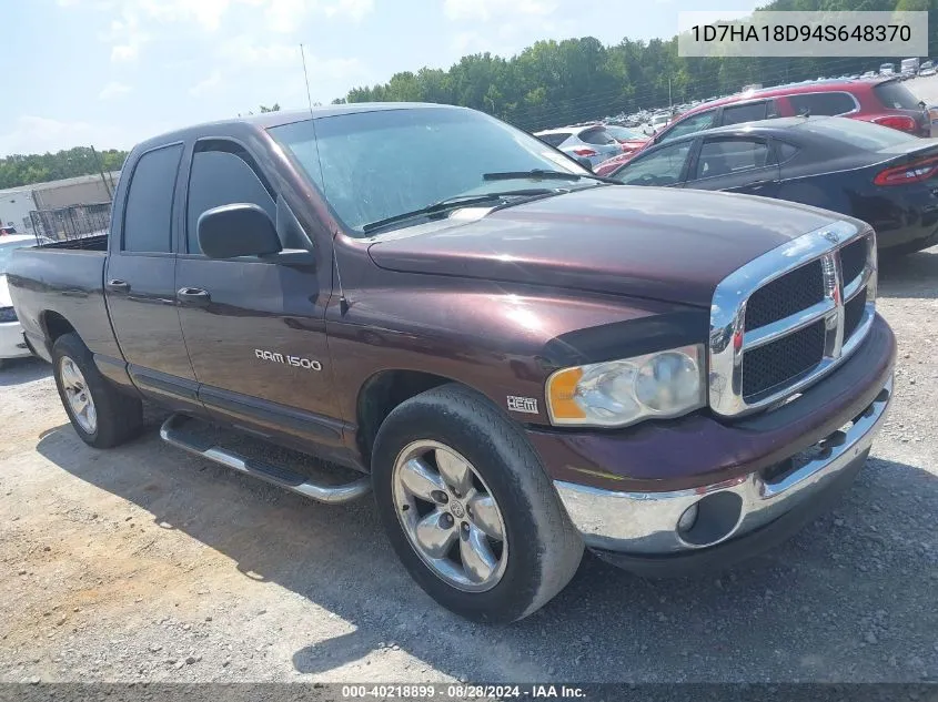 2004 Dodge Ram 1500 Slt/Laramie VIN: 1D7HA18D94S648370 Lot: 40218899