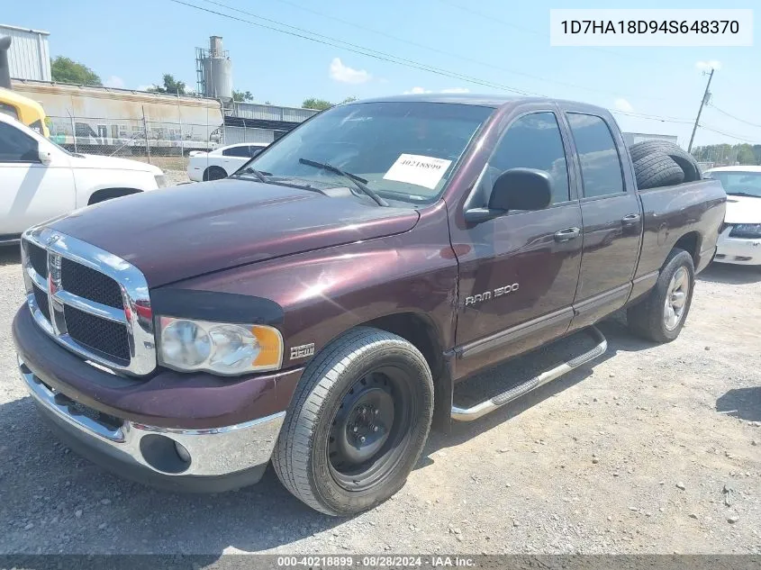 2004 Dodge Ram 1500 Slt/Laramie VIN: 1D7HA18D94S648370 Lot: 40218899