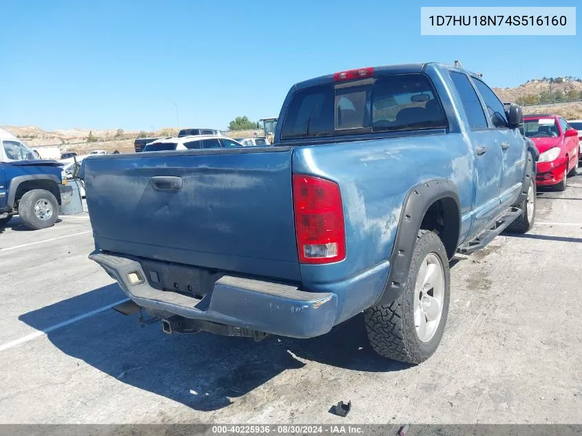 2004 Dodge Ram 1500 Slt/Laramie VIN: 1D7HU18N74S516160 Lot: 40225936