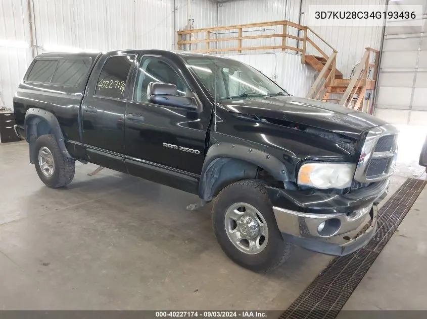 2004 Dodge Ram 2500 Slt/Laramie VIN: 3D7KU28C34G193436 Lot: 40227174