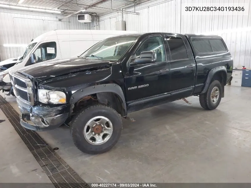 2004 Dodge Ram 2500 Slt/Laramie VIN: 3D7KU28C34G193436 Lot: 40227174