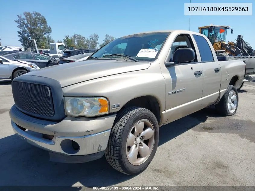 2004 Dodge Ram 1500 Slt/Laramie VIN: 1D7HA18DX4S529663 Lot: 40229199