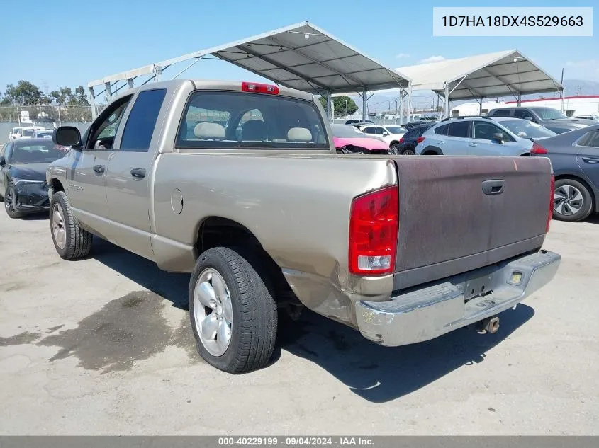 2004 Dodge Ram 1500 Slt/Laramie VIN: 1D7HA18DX4S529663 Lot: 40229199