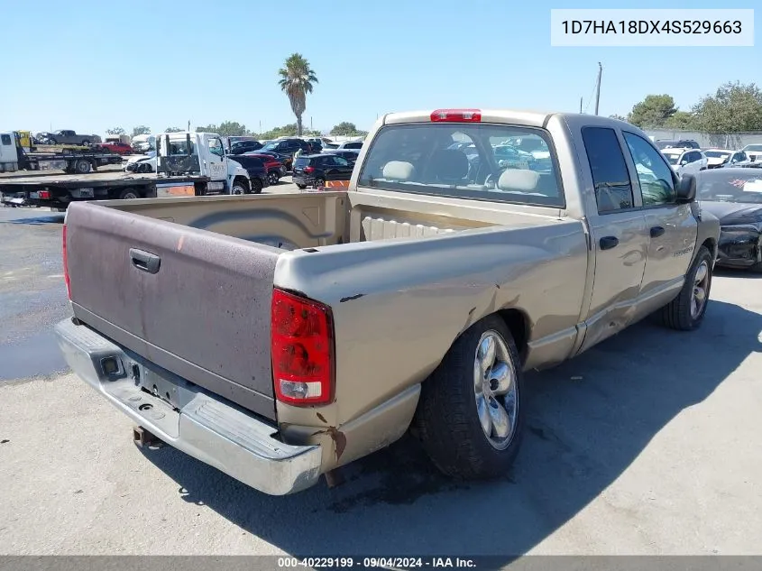 2004 Dodge Ram 1500 Slt/Laramie VIN: 1D7HA18DX4S529663 Lot: 40229199