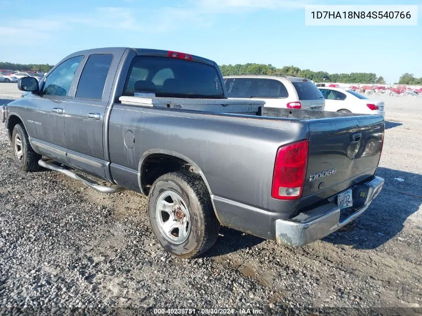 2004 Dodge Ram 1500 Slt/Laramie VIN: 1D7HA18N84S540766 Lot: 40238751