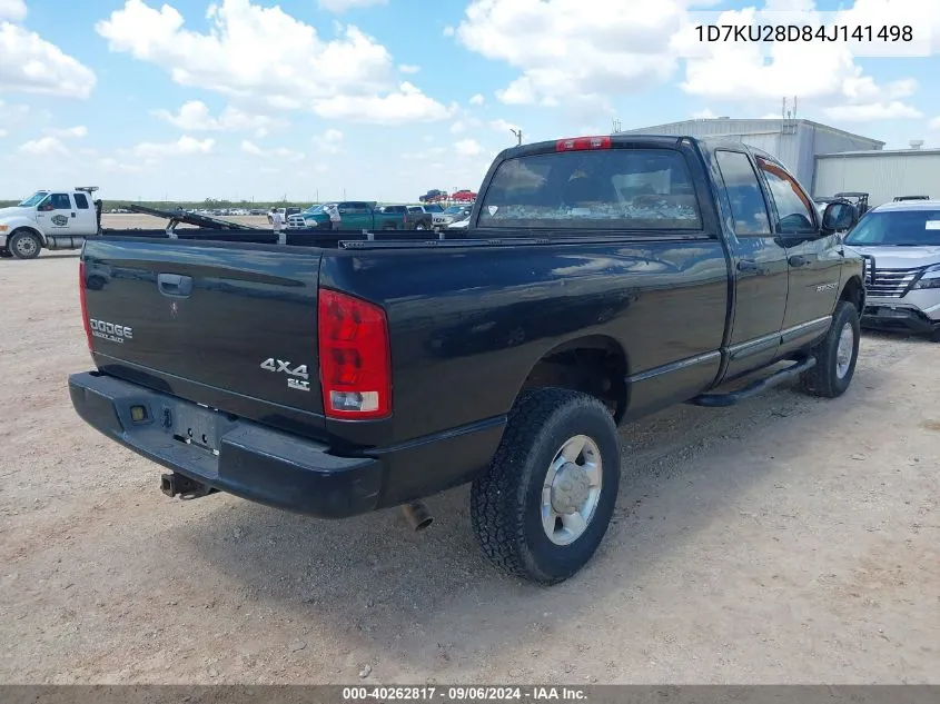 2004 Dodge Ram 2500 Slt/Laramie VIN: 1D7KU28D84J141498 Lot: 40262817