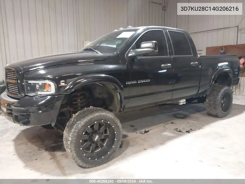 2004 Dodge Ram 2500 Slt/Laramie VIN: 3D7KU28C14G206216 Lot: 40266293