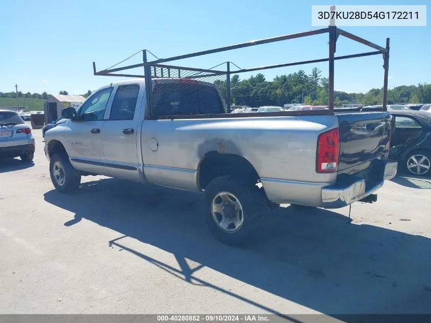 3D7KU28D54G172211 2004 Dodge Ram 2500 Slt/Laramie