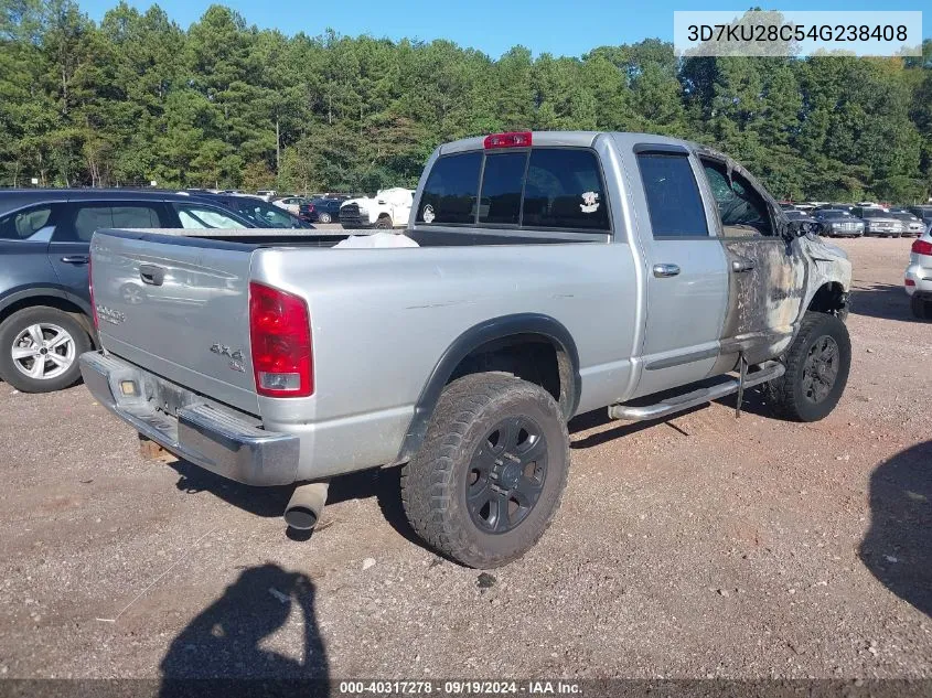 2004 Dodge Ram 2500 Slt/Laramie VIN: 3D7KU28C54G238408 Lot: 40317278