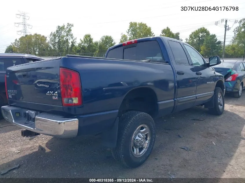 2004 Dodge Ram 2500 St/Slt VIN: 3D7KU28D64G176798 Lot: 40318385