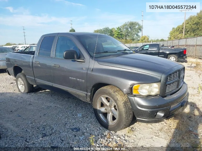 2004 Dodge Ram 1500 Slt/Laramie VIN: 1D7HA18D04S572344 Lot: 40333415