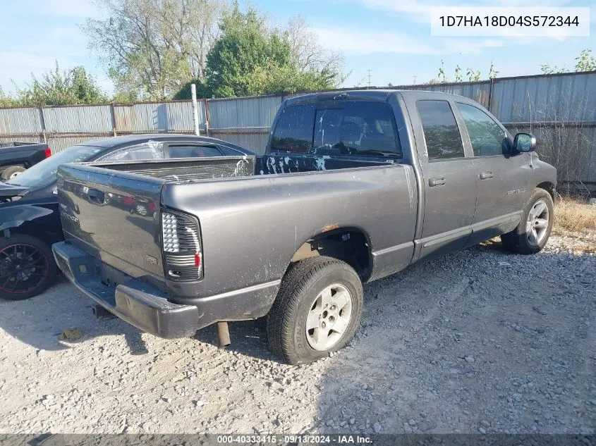 2004 Dodge Ram 1500 Slt/Laramie VIN: 1D7HA18D04S572344 Lot: 40333415