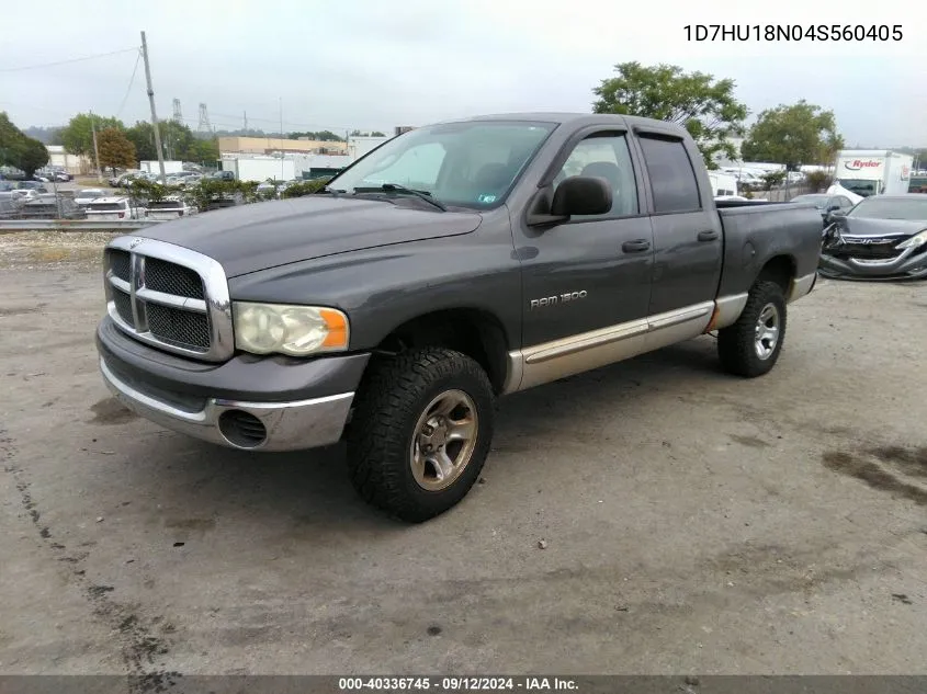 2004 Dodge Ram 1500 Slt/Laramie VIN: 1D7HU18N04S560405 Lot: 40336745