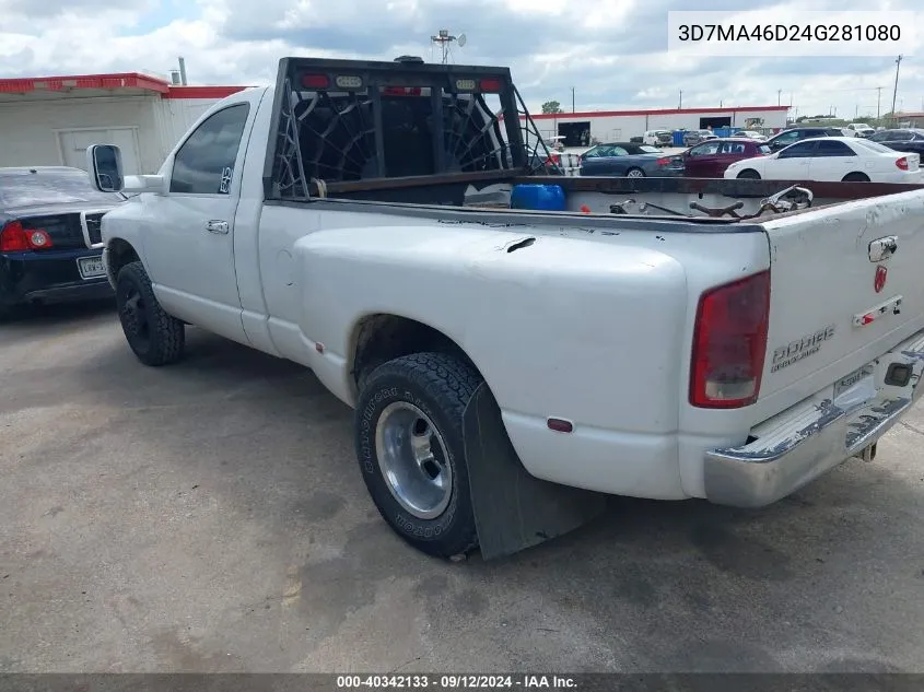 2004 Dodge Ram 3500 St VIN: 3D7MA46D24G281080 Lot: 40342133