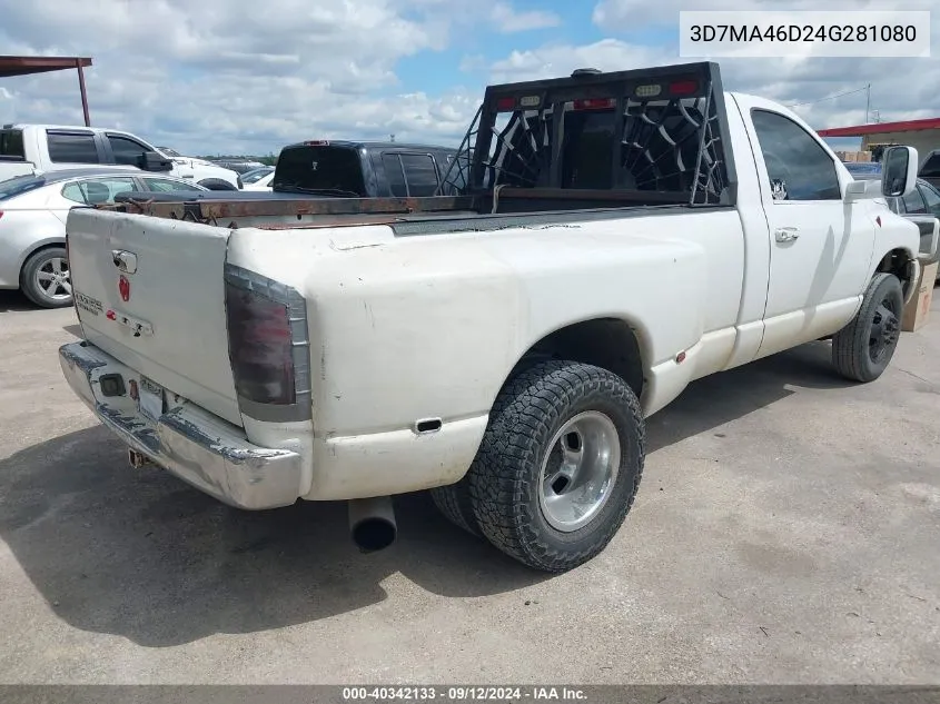 2004 Dodge Ram 3500 St VIN: 3D7MA46D24G281080 Lot: 40342133