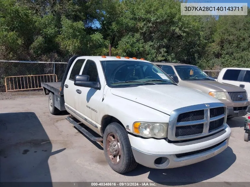 2004 Dodge Ram 2500 Slt/Laramie VIN: 3D7KA28C14G143711 Lot: 40348616