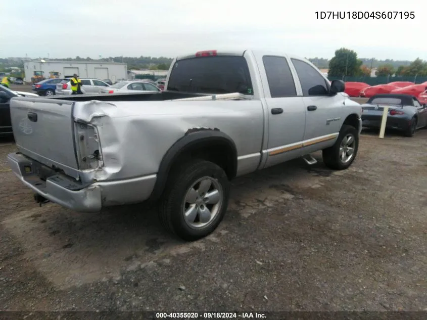 2004 Dodge Ram 1500 St/Slt VIN: 1D7HU18D04S607195 Lot: 40355020