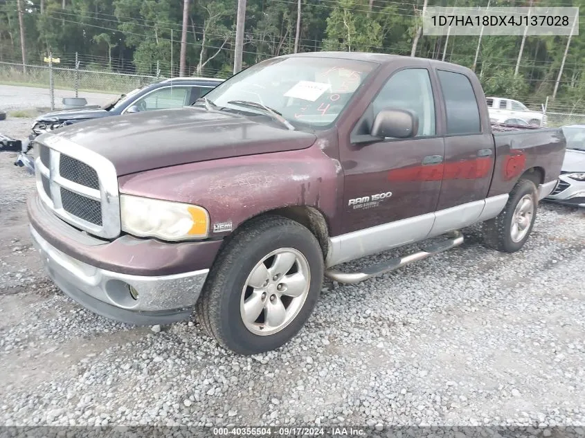 2004 Dodge Ram 1500 Slt/Laramie VIN: 1D7HA18DX4J137028 Lot: 40355504