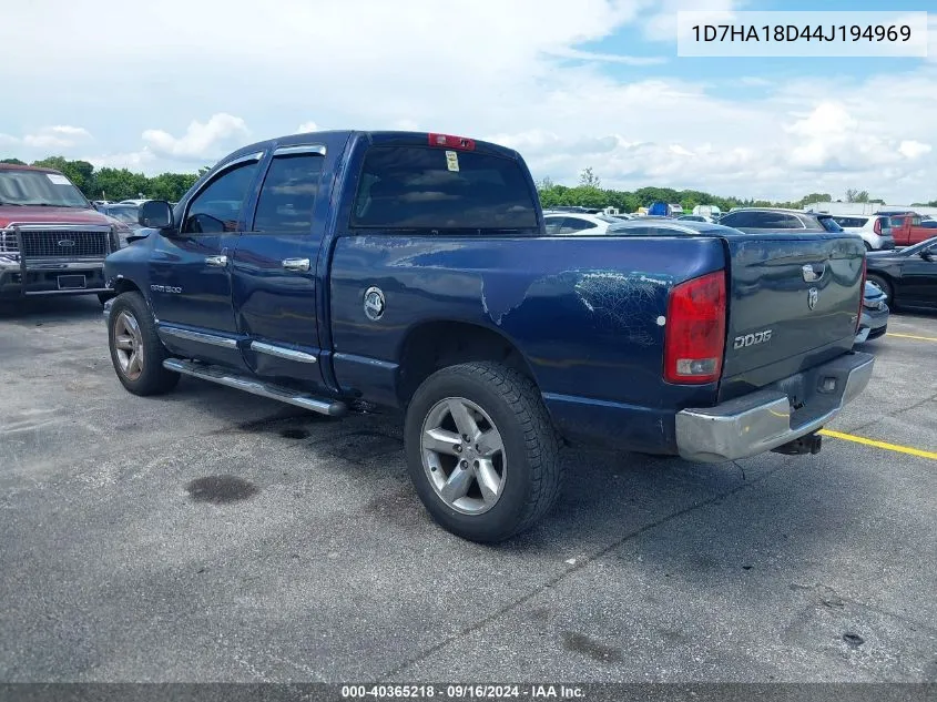 2004 Dodge Ram 1500 Slt/Laramie VIN: 1D7HA18D44J194969 Lot: 40365218