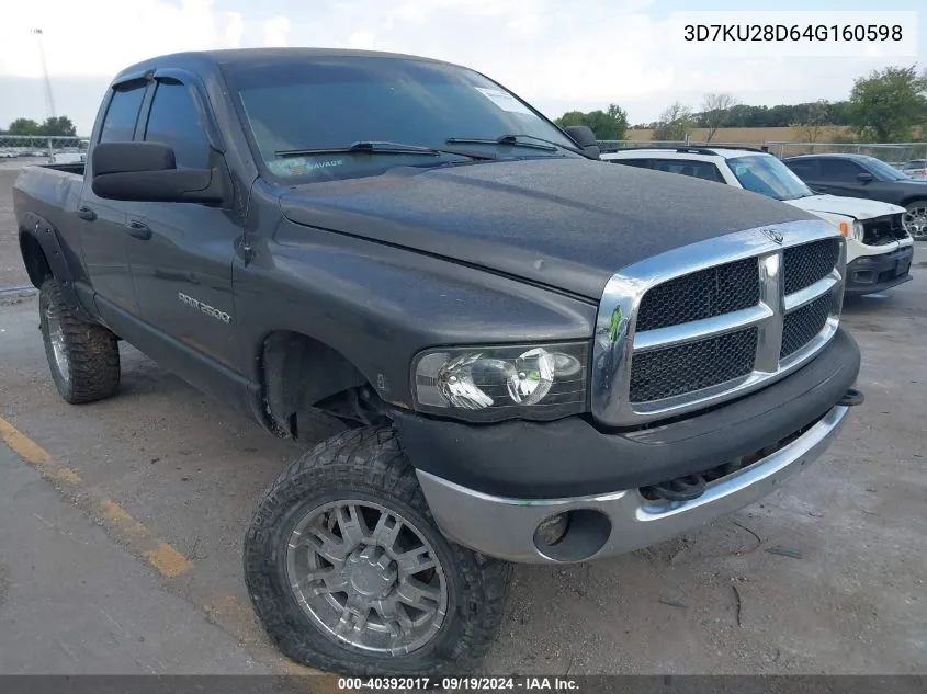 2004 Dodge Ram 2500 Slt/Laramie VIN: 3D7KU28D64G160598 Lot: 40392017