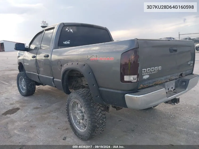 3D7KU28D64G160598 2004 Dodge Ram 2500 Slt/Laramie