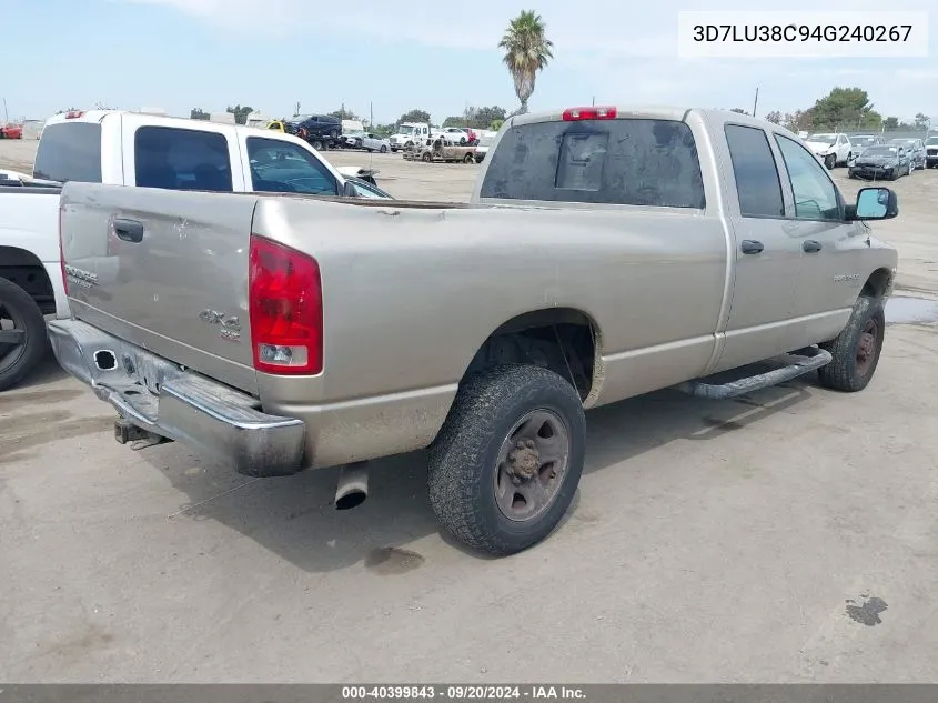 2004 Dodge Ram 3500 Slt/Laramie VIN: 3D7LU38C94G240267 Lot: 40399843