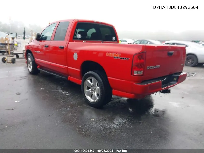 1D7HA18D84J292564 2004 Dodge Ram 1500 Slt/Laramie