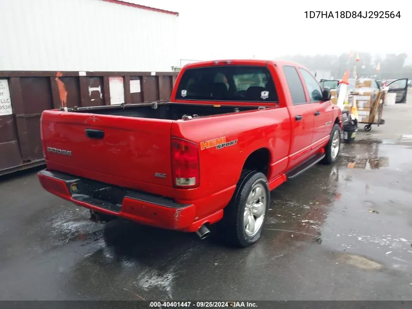 1D7HA18D84J292564 2004 Dodge Ram 1500 Slt/Laramie