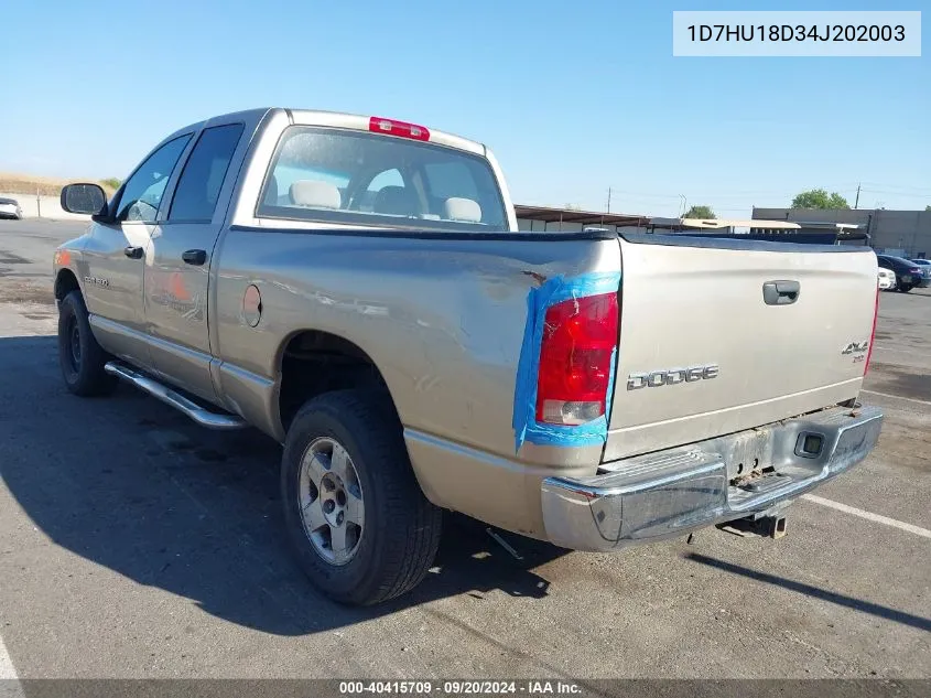 2004 Dodge Ram 1500 Slt/Laramie VIN: 1D7HU18D34J202003 Lot: 40415709