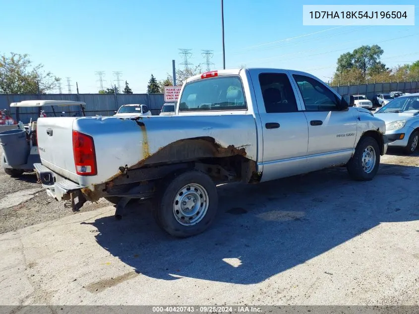 2004 Dodge Ram 1500 St VIN: 1D7HA18K54J196504 Lot: 40420743