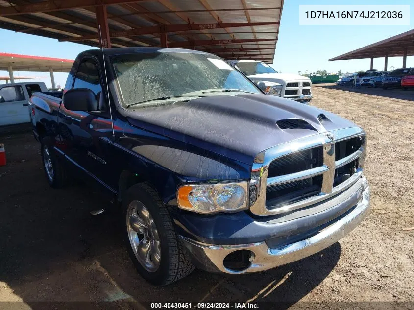 2004 Dodge Ram 1500 St/Slt VIN: 1D7HA16N74J212036 Lot: 40430451