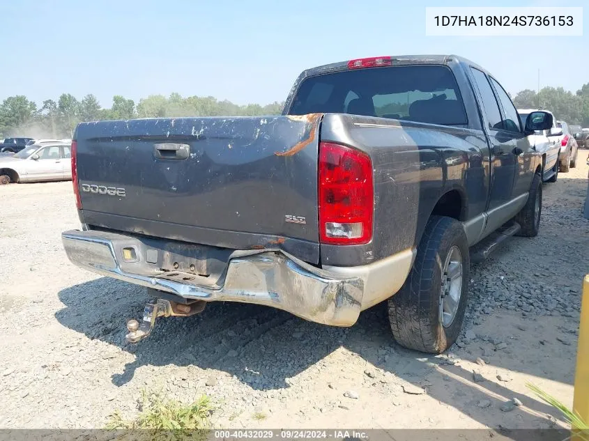 2004 Dodge Ram 1500 Slt/Laramie VIN: 1D7HA18N24S736153 Lot: 40432029