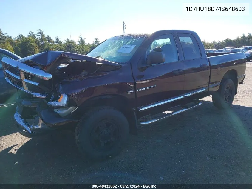 1D7HU18D74S648603 2004 Dodge Ram 1500 Slt/Laramie