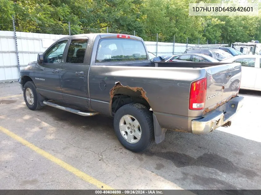 2004 Dodge Ram 1500 Slt/Laramie/St VIN: 1D7HU18D64S642601 Lot: 40434698