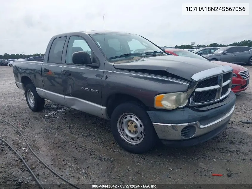 2004 Dodge Ram 1500 St VIN: 1D7HA18N24S567056 Lot: 40443842