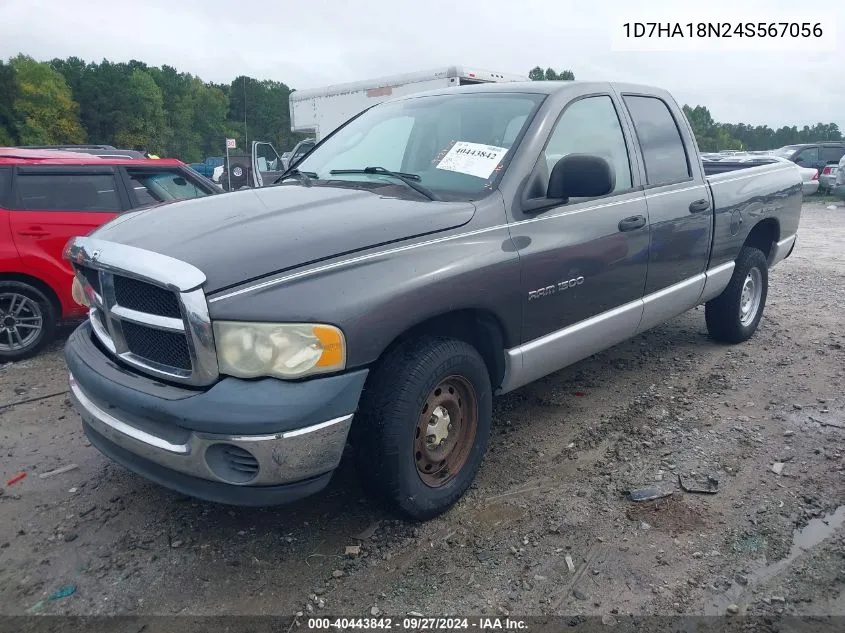 2004 Dodge Ram 1500 St VIN: 1D7HA18N24S567056 Lot: 40443842