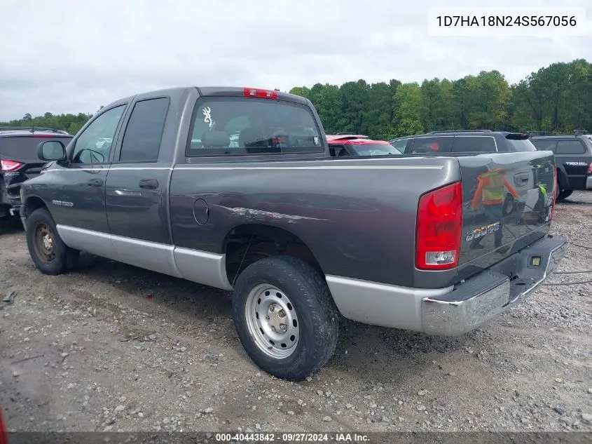 2004 Dodge Ram 1500 St VIN: 1D7HA18N24S567056 Lot: 40443842