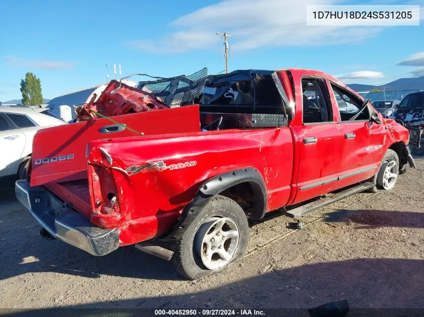 2004 Dodge Ram 1500 Slt/Laramie VIN: 1D7HU18D24S531205 Lot: 40452950