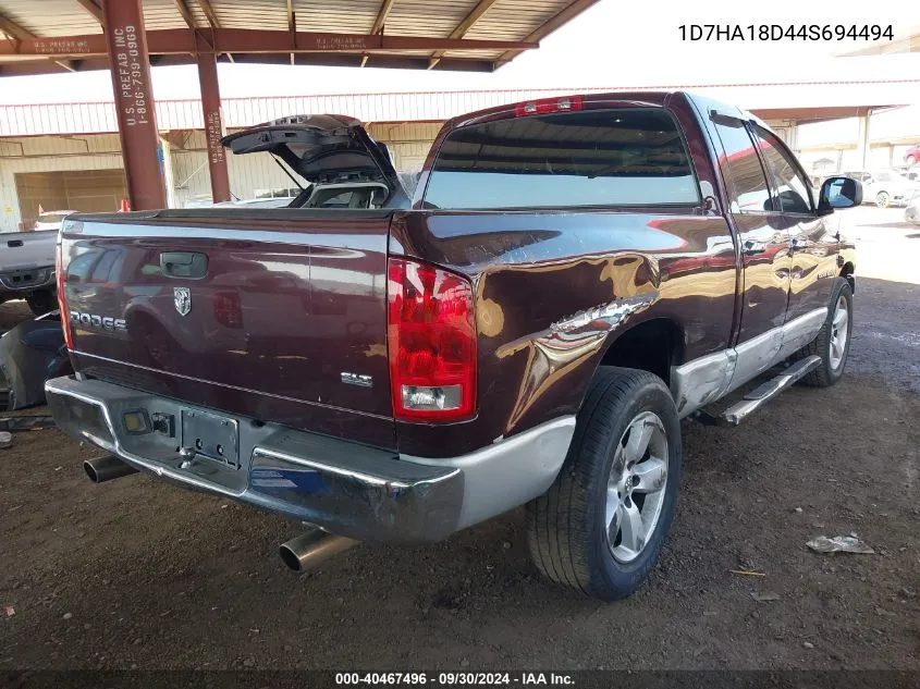 2004 Dodge Ram 1500 St/Slt VIN: 1D7HA18D44S694494 Lot: 40467496