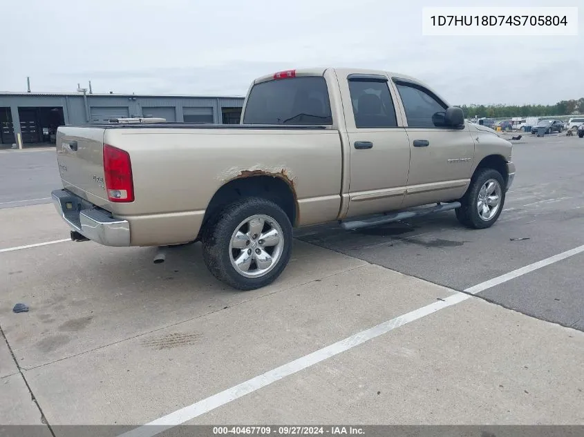 2004 Dodge Ram 1500 Slt/Laramie VIN: 1D7HU18D74S705804 Lot: 40467709