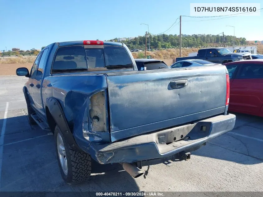 2004 Dodge Ram 1500 Slt/Laramie VIN: 1D7HU18N74S516160 Lot: 40470211