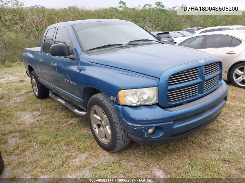 2004 Dodge Ram 1500 Slt/Laramie VIN: 1D7HA18D04S605200 Lot: 40502147