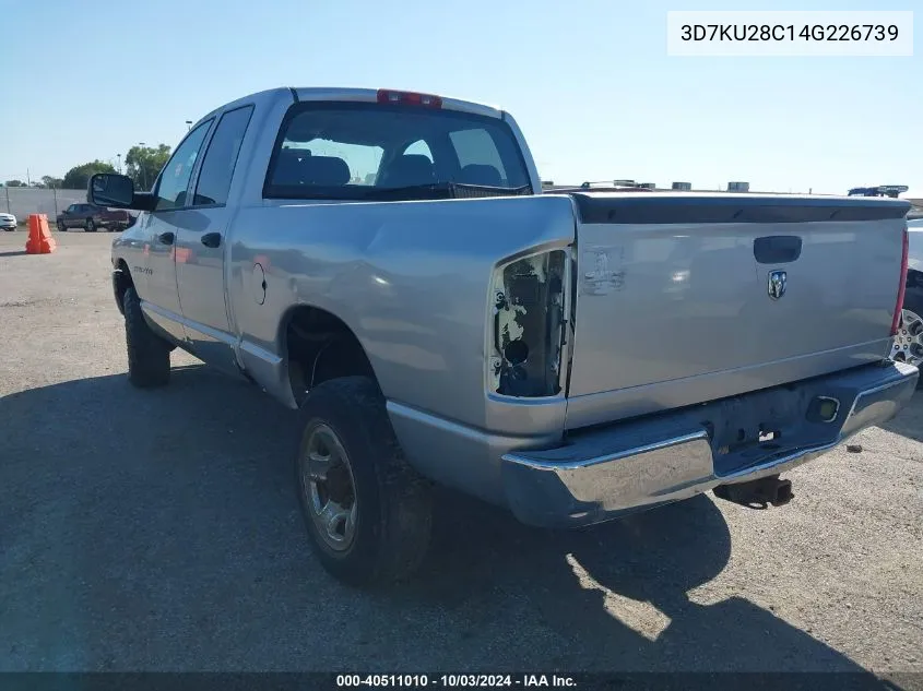 2004 Dodge Ram 2500 Slt/Laramie VIN: 3D7KU28C14G226739 Lot: 40511010