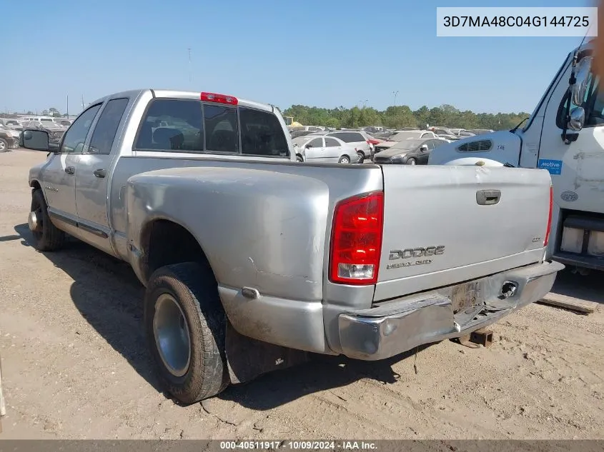 2004 Dodge Ram 3500 St/Slt VIN: 3D7MA48C04G144725 Lot: 40511917