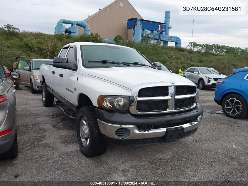 2004 Dodge Ram 2500 St/Slt VIN: 3D7KU28C64G231581 Lot: 40513391