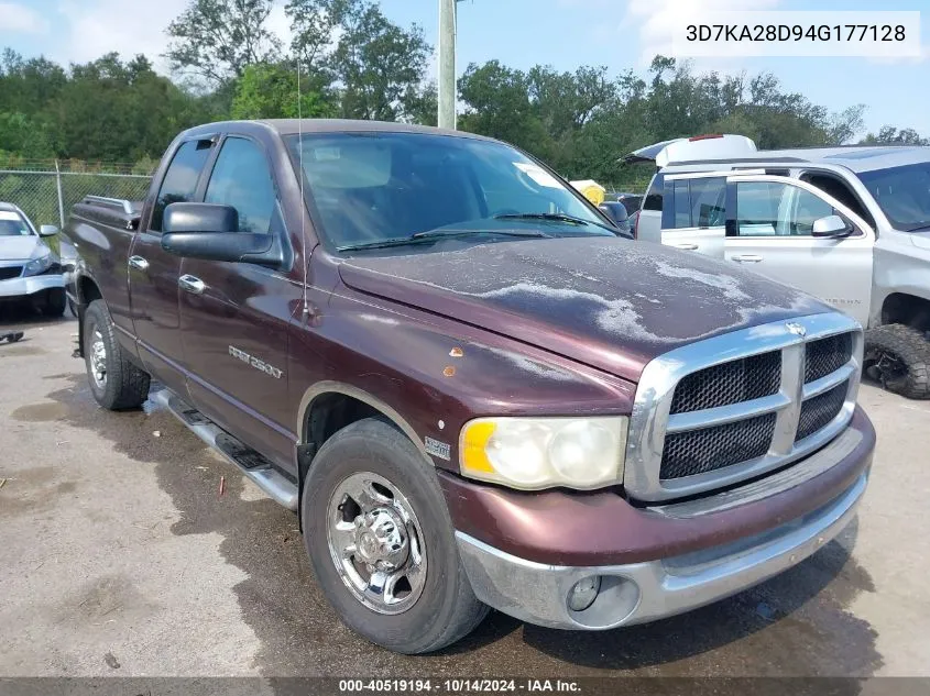 2004 Dodge Ram 2500 Slt/Laramie VIN: 3D7KA28D94G177128 Lot: 40519194