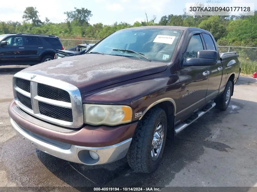 2004 Dodge Ram 2500 Slt/Laramie VIN: 3D7KA28D94G177128 Lot: 40519194