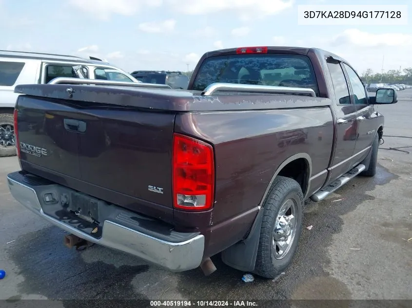 2004 Dodge Ram 2500 Slt/Laramie VIN: 3D7KA28D94G177128 Lot: 40519194