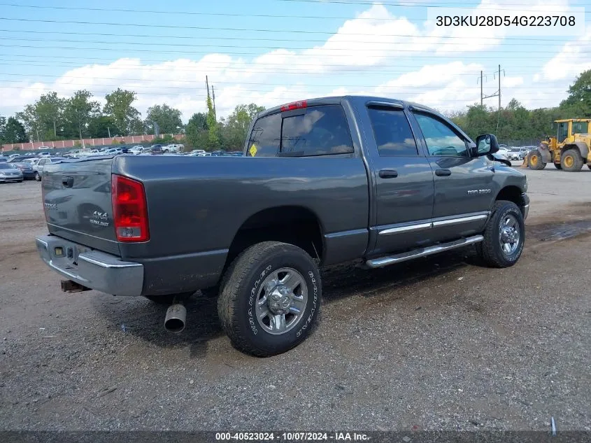 2004 Dodge Ram 2500 Slt/Laramie VIN: 3D3KU28D54G223708 Lot: 40523024